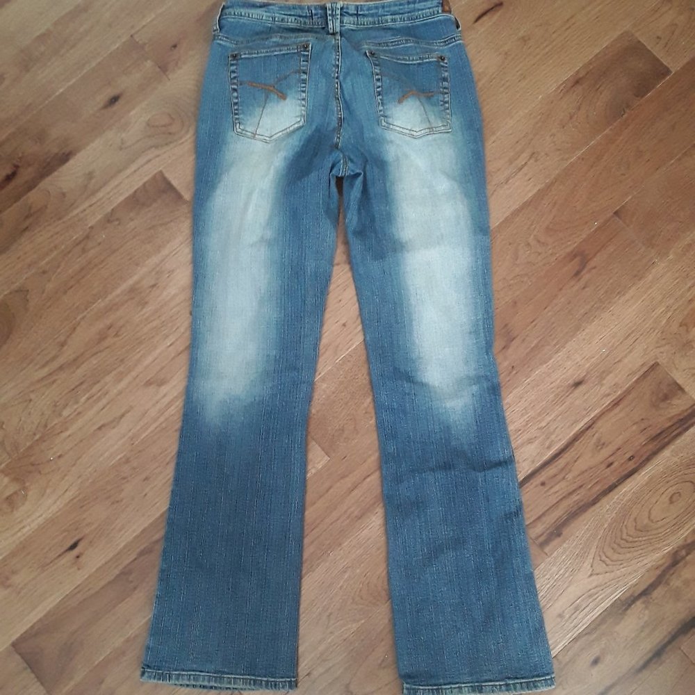 Mixit Faded Straight Leg Stretch Jeans Size 8